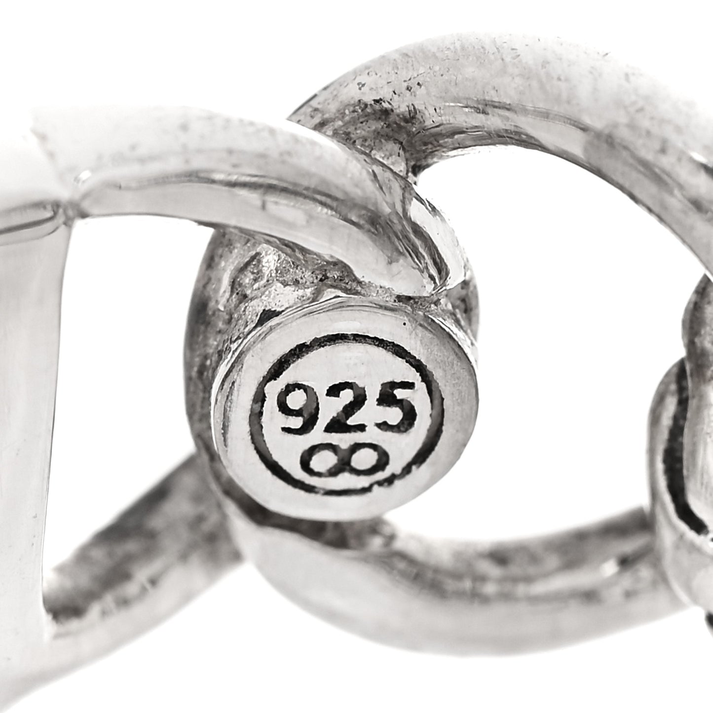 Sterling Silver Black Sapphire Curb Link Ring 54 7