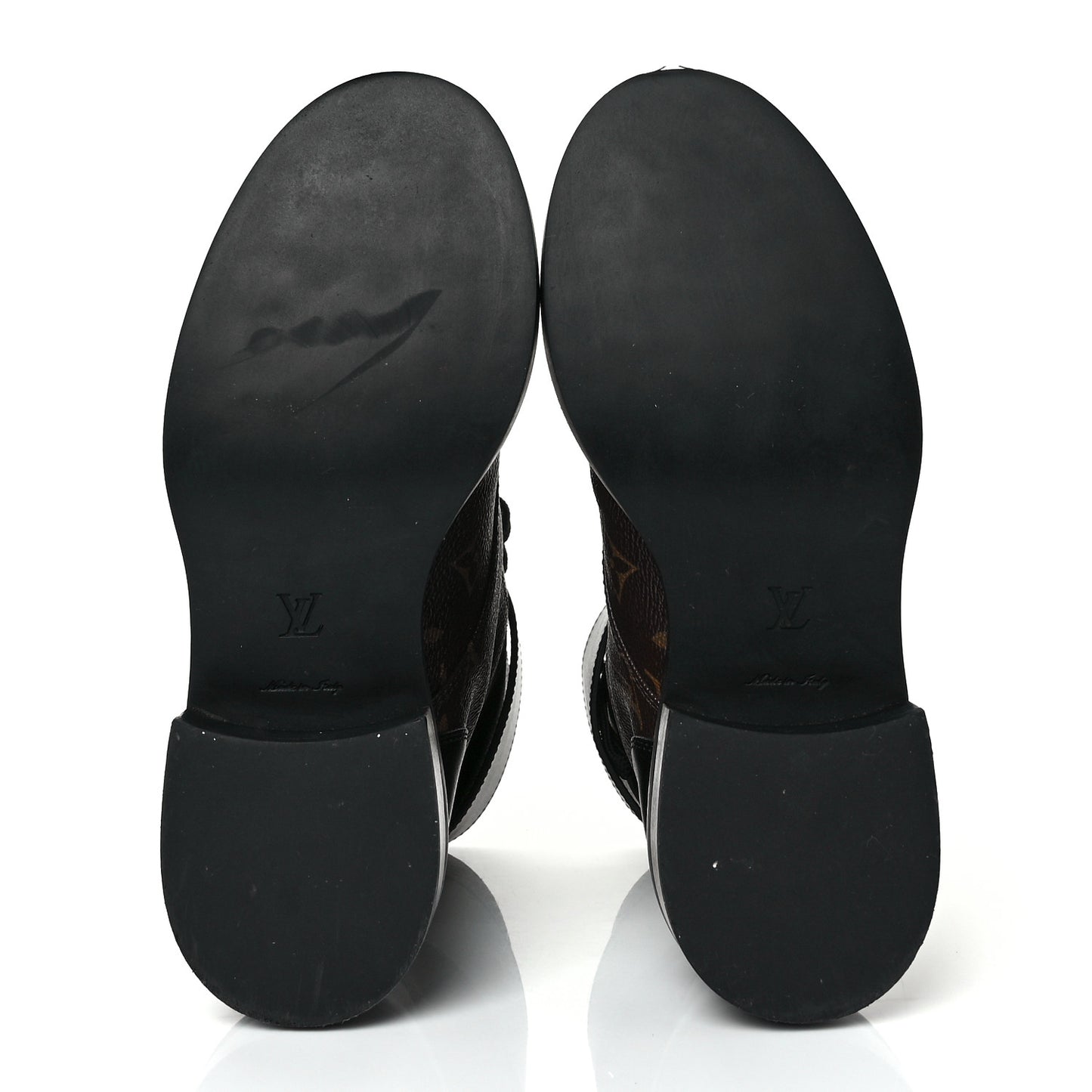 Calfskin Monogram Wonderland Flat Ranger Boots 35.5 Black