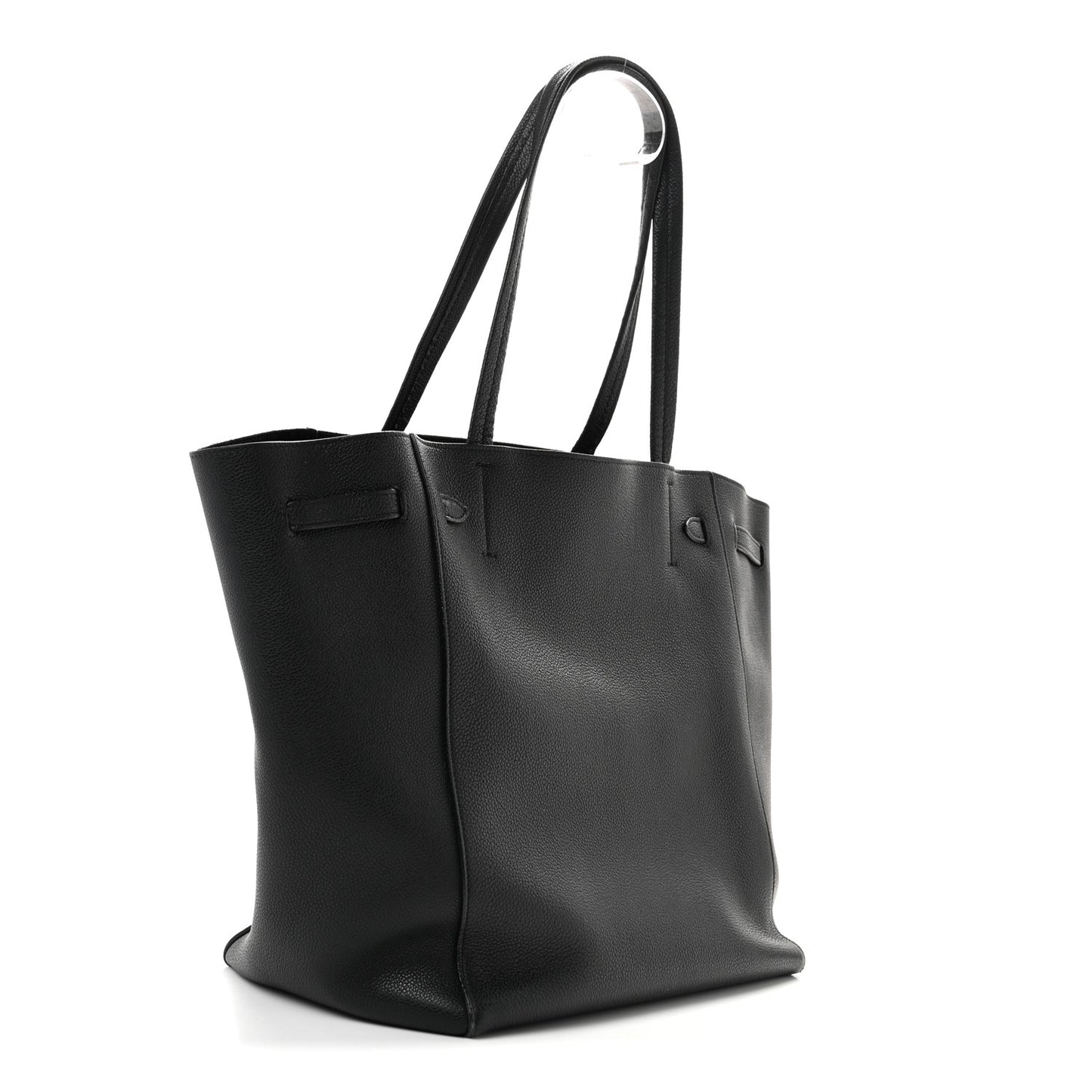 Soft Grained Calfskin Small Belt Cabas Phantom Black