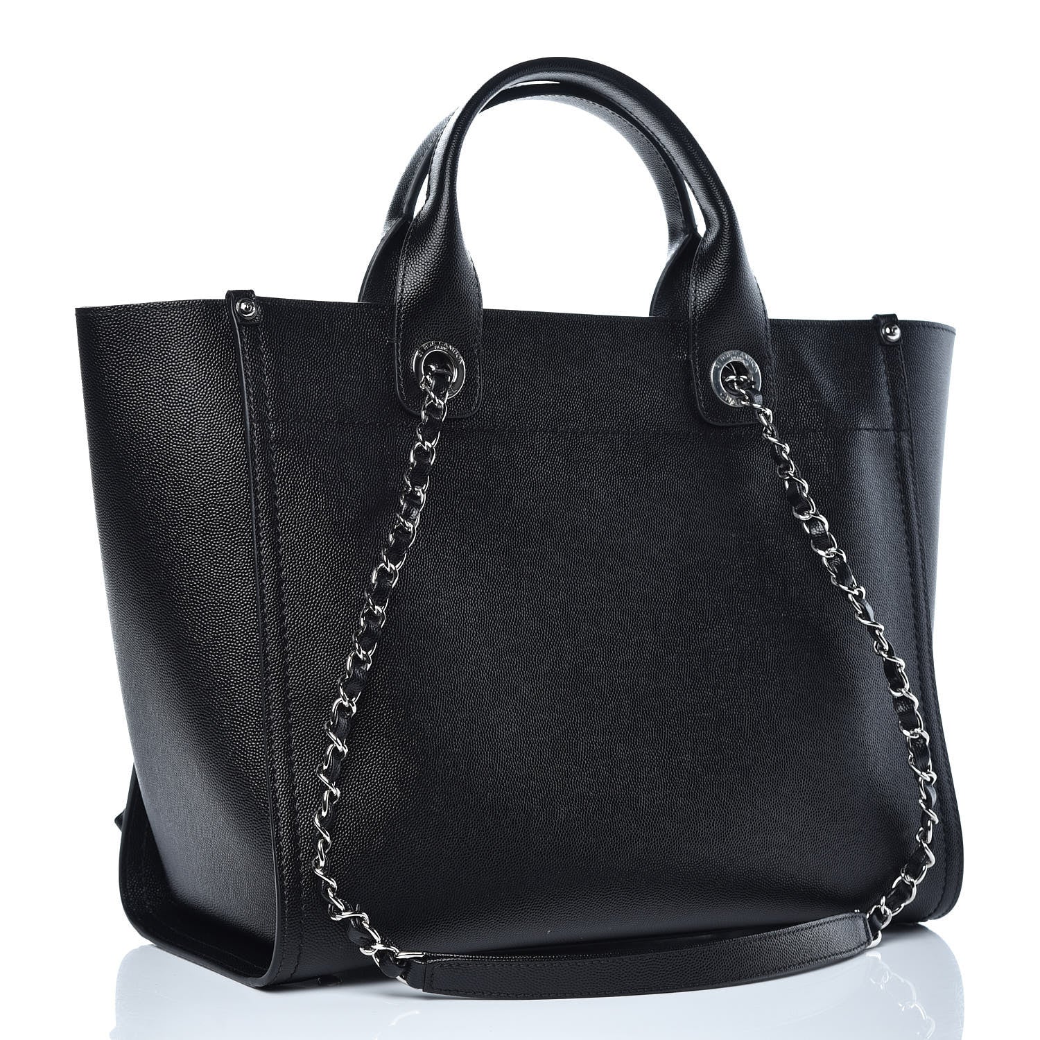 Chanel Caviar Small Studded Deauville Tote Black 3 of 8