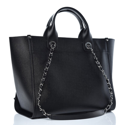 Chanel Caviar Small Studded Deauville Tote Black 3 of 8