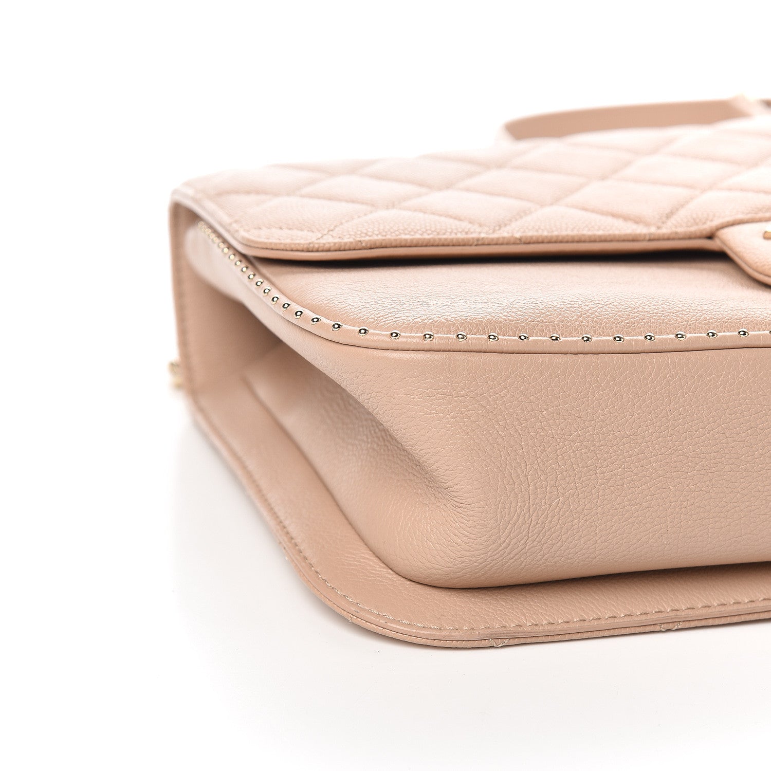 Chanel Caviar Quilted Large Studded Flap Beige 8 of 11