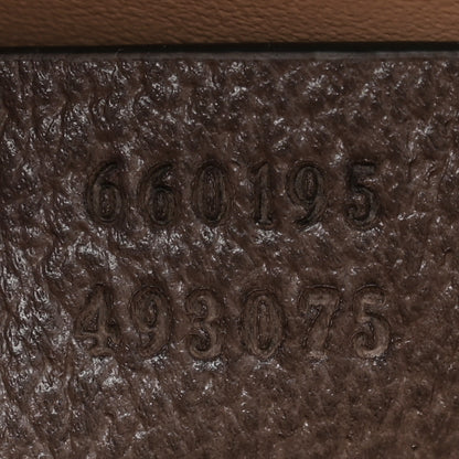 Gucci Monogram Jumbo GG Textured Dollar Calfskin Small Diana Tote Bag Camel Ebony New Acero 7 of 10