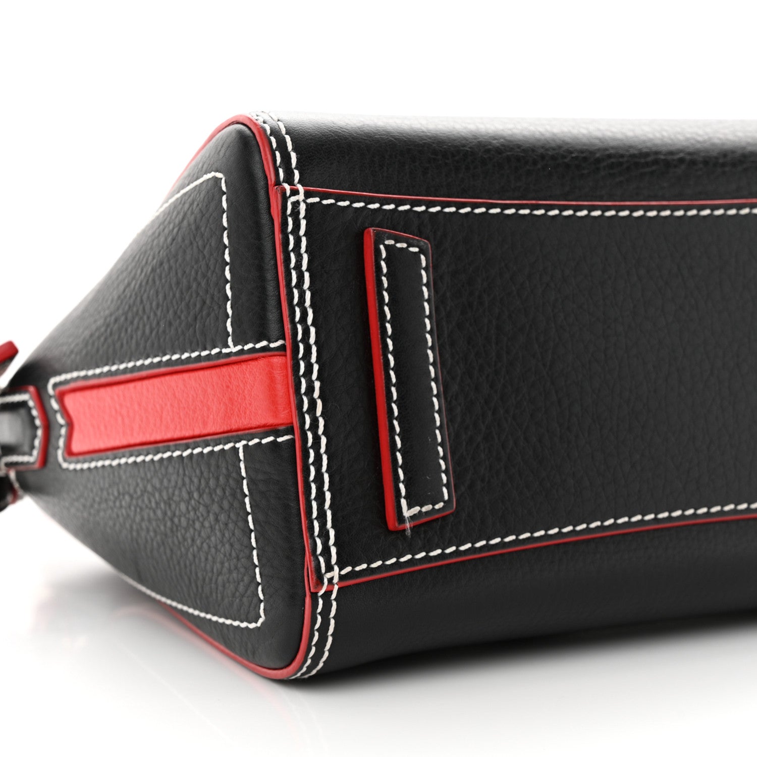 Givenchy Calfskin Bi-Color Topstitch Mini Antigona Black Red 9 of 12