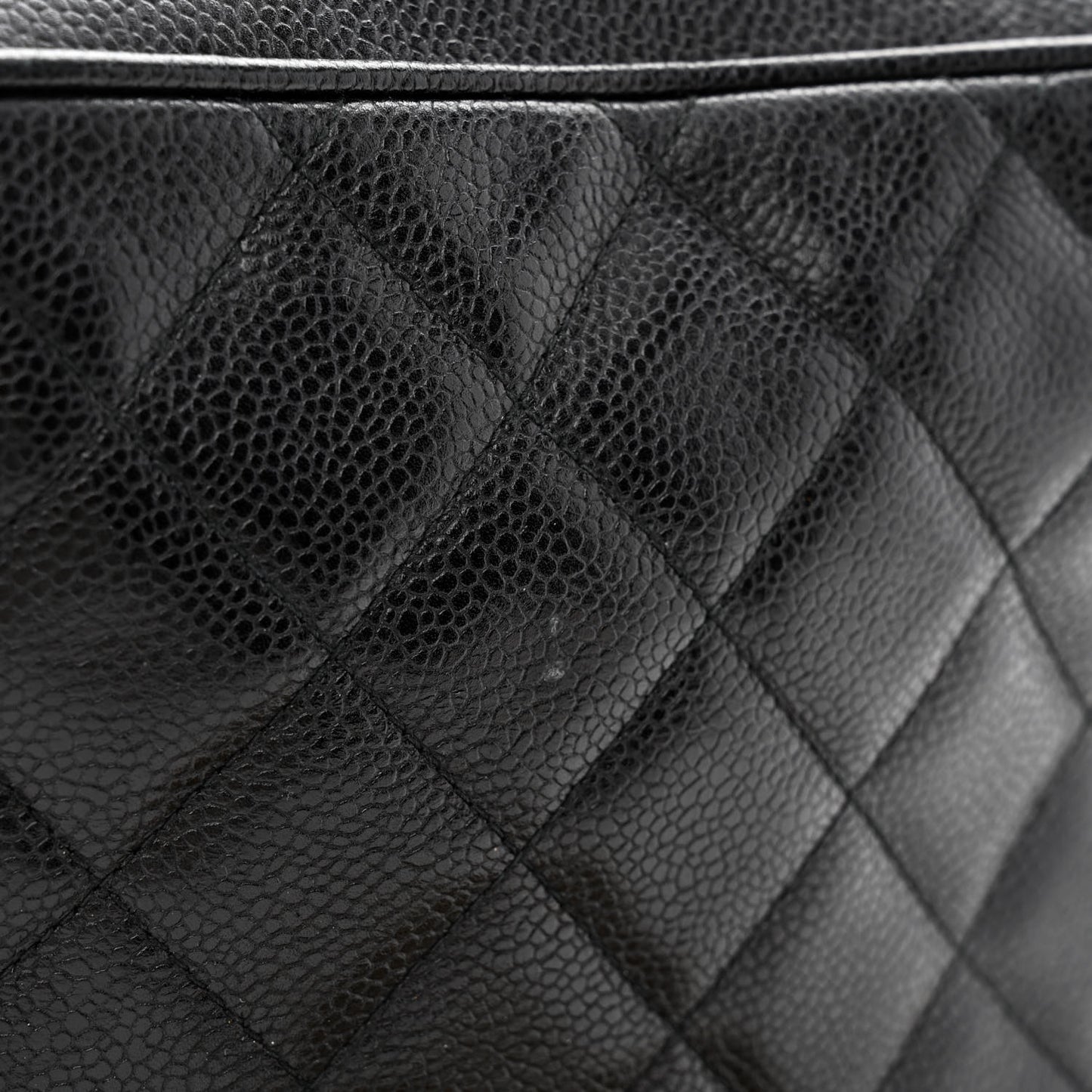 Caviar Quilted Camera Case Black