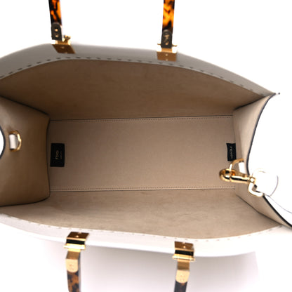 Fendi Vitello Cher Plexiglass Medium Fendi Sunshine Shopper Tote White Ice 4 of 8
