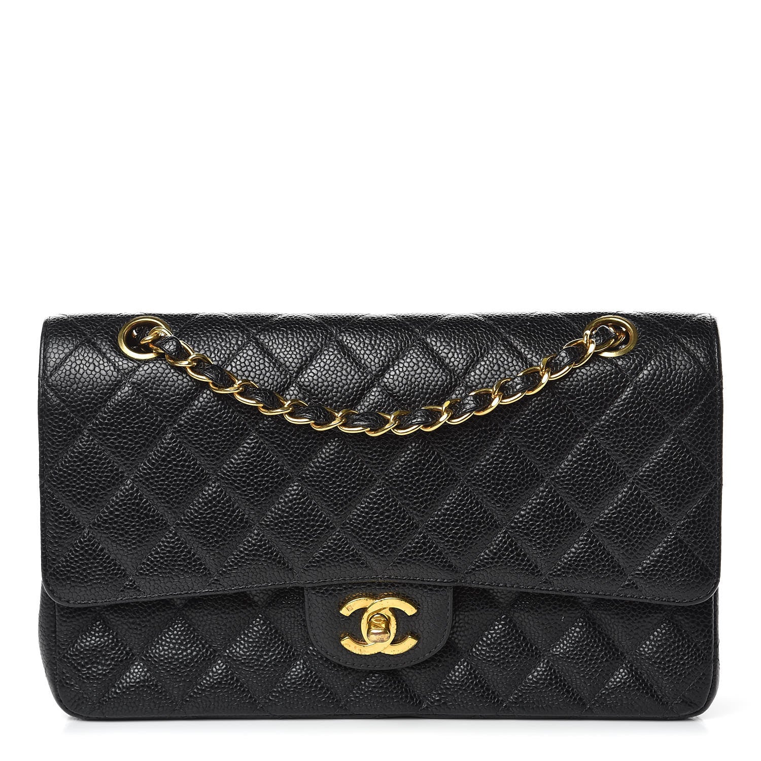 Chanel Caviar Quilted Medium Double Flap Black 1 of 15