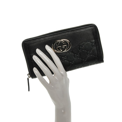Gucci Guccissima Sukey Zip Around Wallet Black 2 of 6
