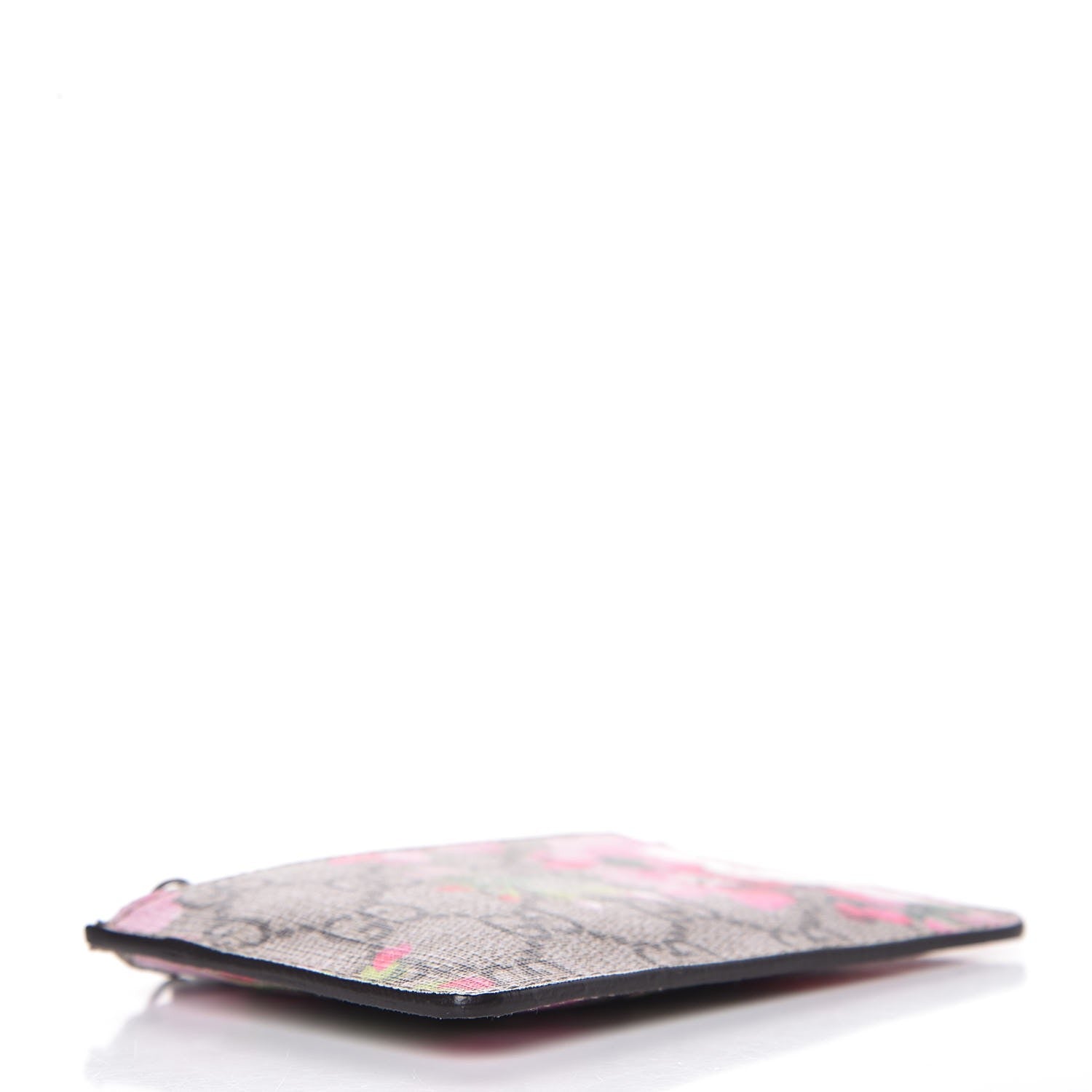 Gucci GG Supreme Monogram Blooms Key Ring Coin Case Beige Multicolor Dry Rose 4 of 7