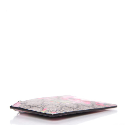 Gucci GG Supreme Monogram Blooms Key Ring Coin Case Beige Multicolor Dry Rose 4 of 7