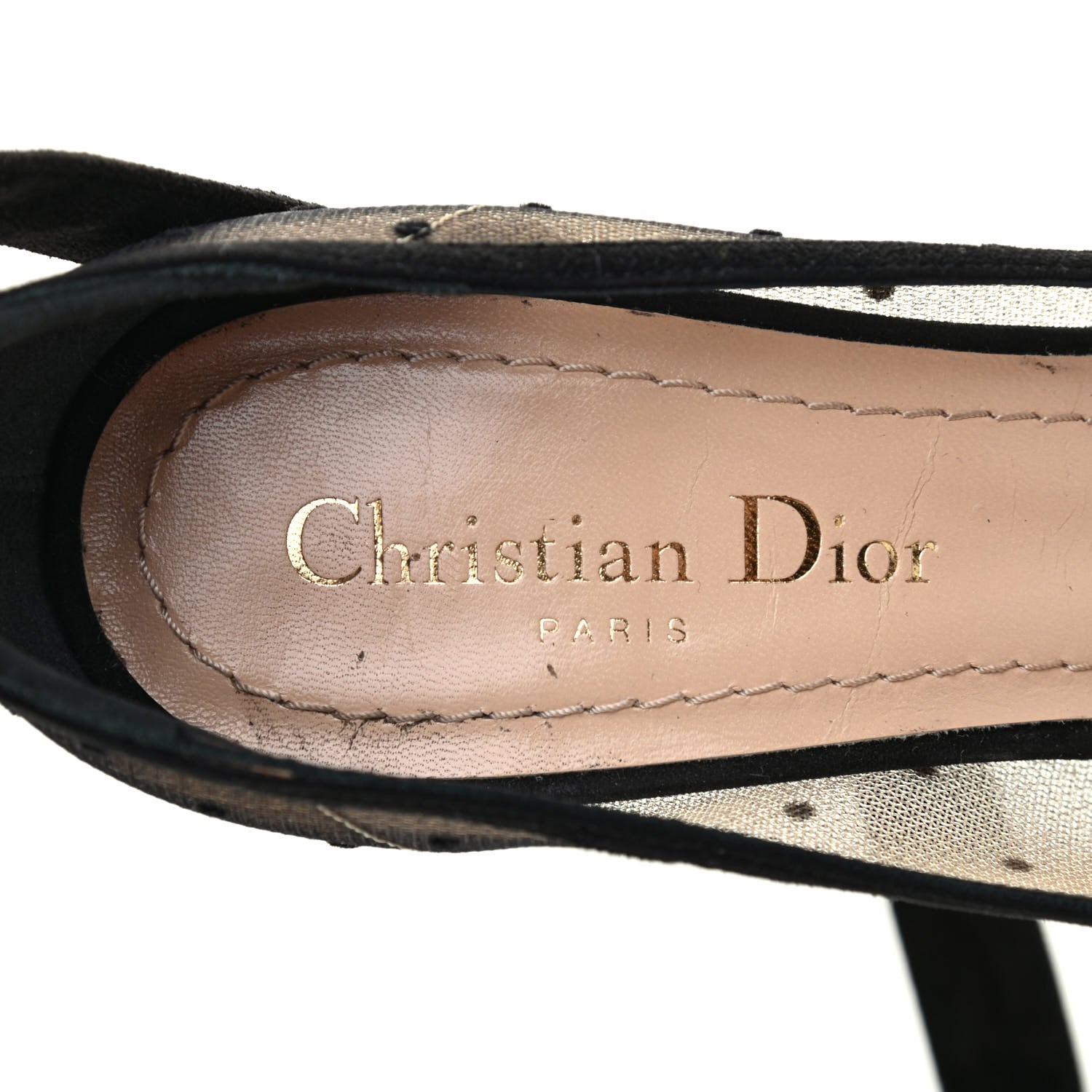 Christian Dior Suede Calfskin Lovely-D Ankle Wrap Pumps 39 Black 6 of 10