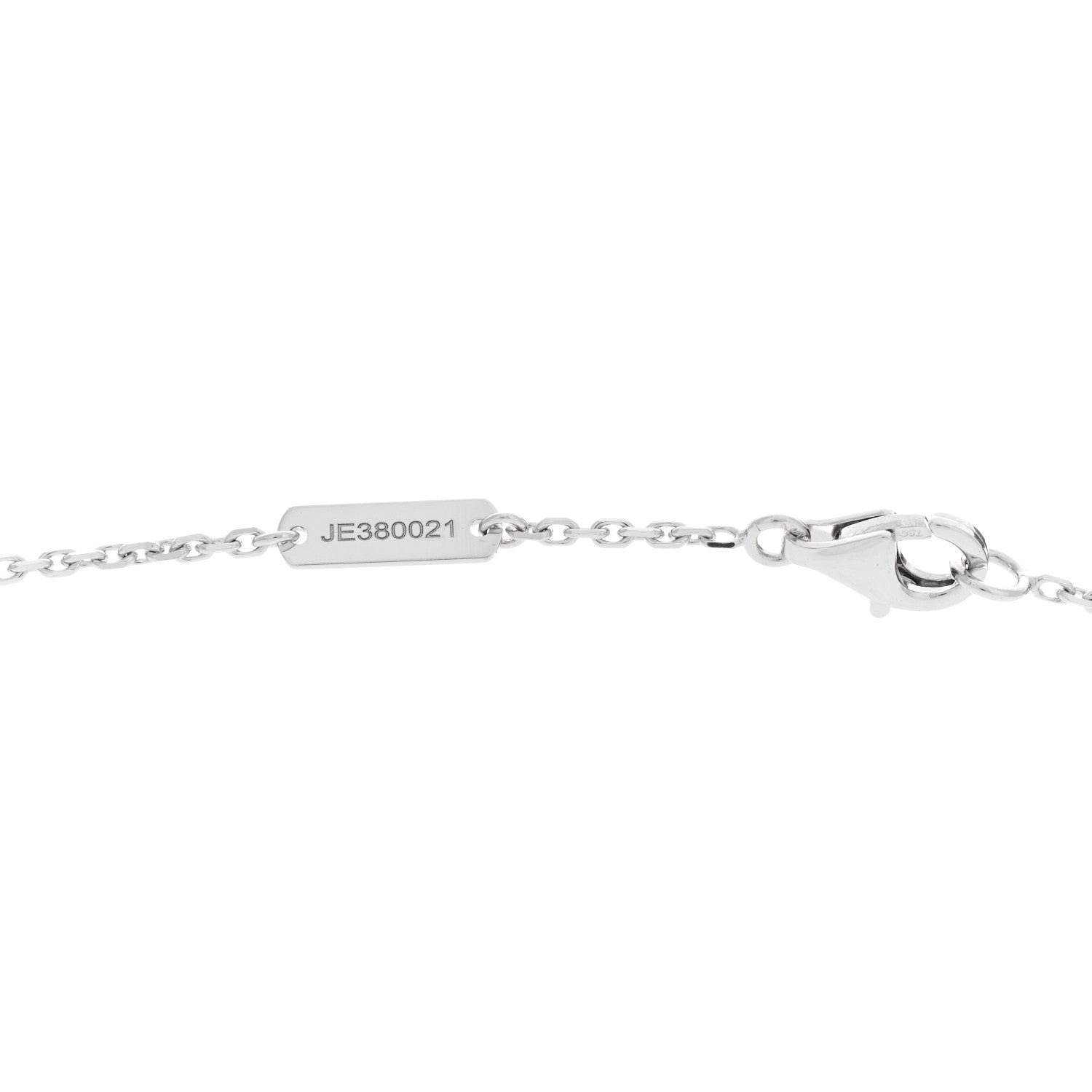 Van Cleef & Arpels 18K White Gold Diamond Vintage Alhambra Pendant Necklace 3 of 5