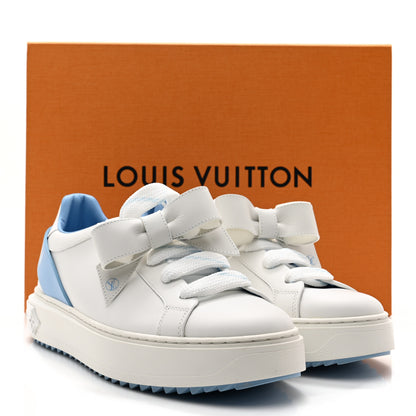 Louis Vuitton Calfskin Time Out Bow Sneakers 40 Blue 11 of 11