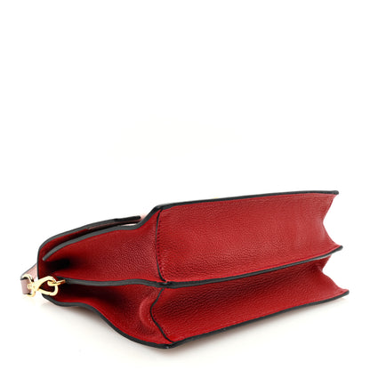 Miu Miu Goatskin Madras Miu Logo Shoulder Bag Rosa Fuoco 4 of 8