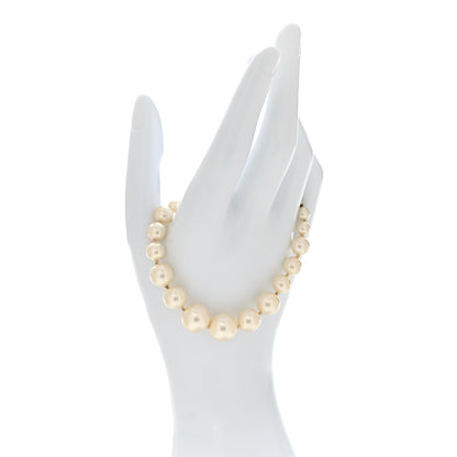 Chanel Graduated Pearl Crystal CC Bracelet Gold 2 of 6