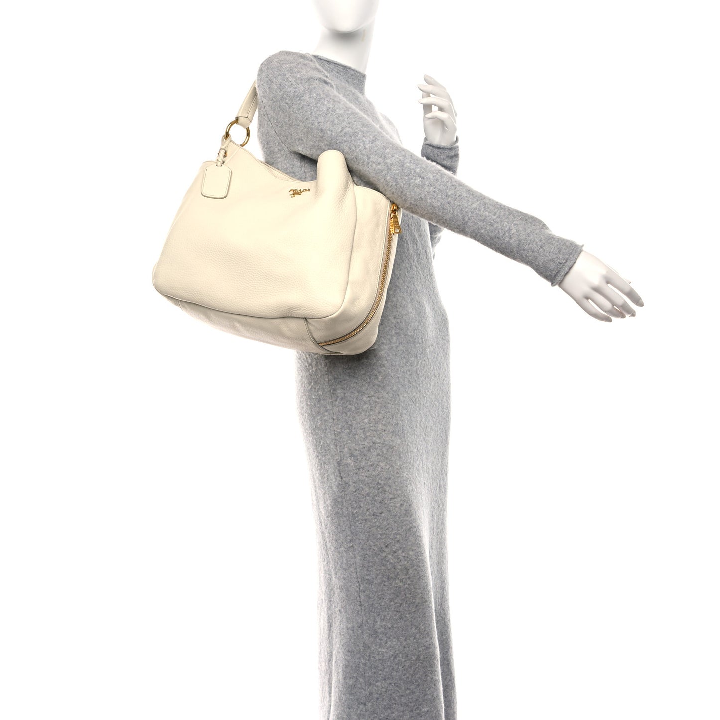 Vitello Daino Side Zip Pocket Hobo Talco