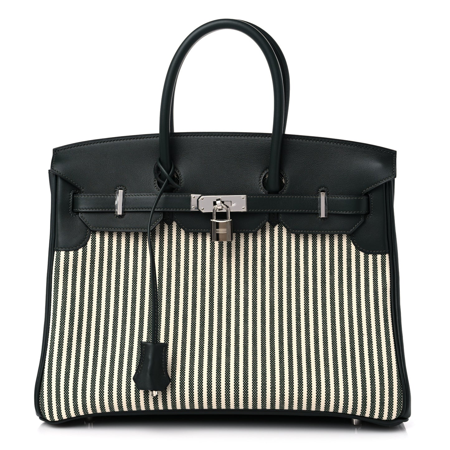 Toile Birkin 35 Vert Anglais
