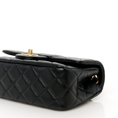 Chanel Lambskin Quilted Mini Rectangular Pearl Crush Flap Black 11 of 12