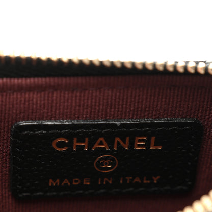 Chanel Caviar Quilted Flap Zip Card Holder Black 6 of 8