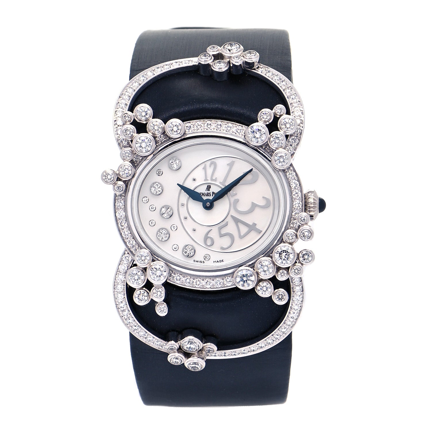 Audemars Piguet 18K White Gold Satin Diamond Mother of Pearl 29mm Millenary Precieuse Manual Winding Watch 77227BC.ZZ.A 007SU.01 1 of 8