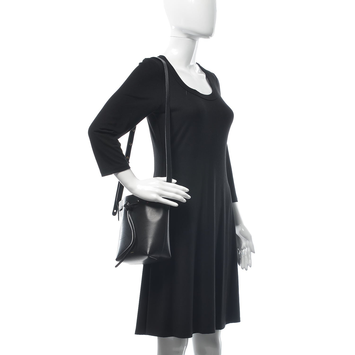 Mansur Gavriel Calfskin Mini Mini Bucket Bag Black Flamma 2 of 10