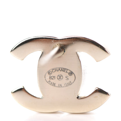 Chanel Metal CC Turnlock Earrings Gold 3 of 5