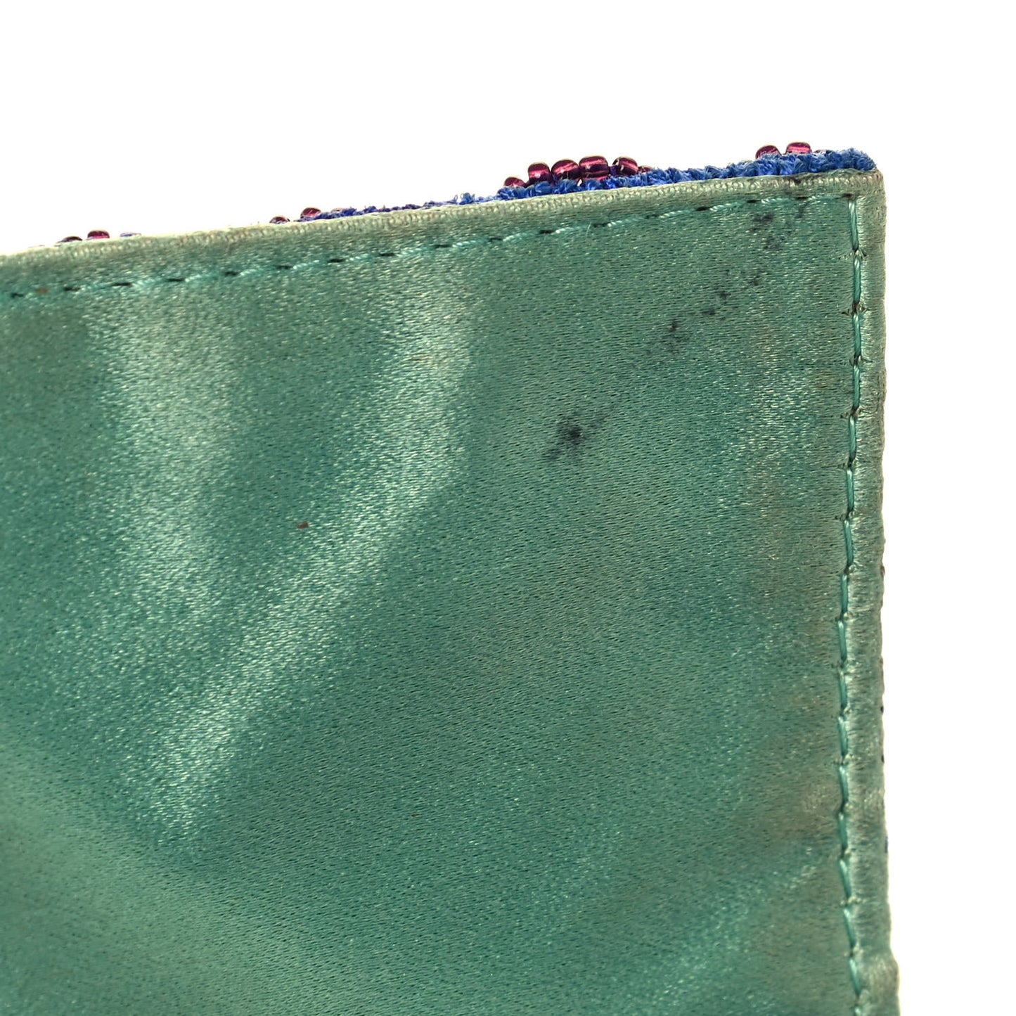 Lizard Beaded Baguette Blue