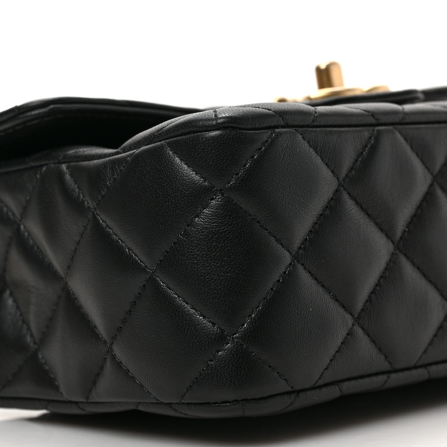 Lambskin Quilted Casino Chips Mini Flap Black
