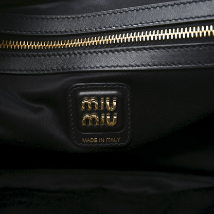 Miu Miu Soft Calf Softy Large Beau Top Handle Bag Black 5 of 9