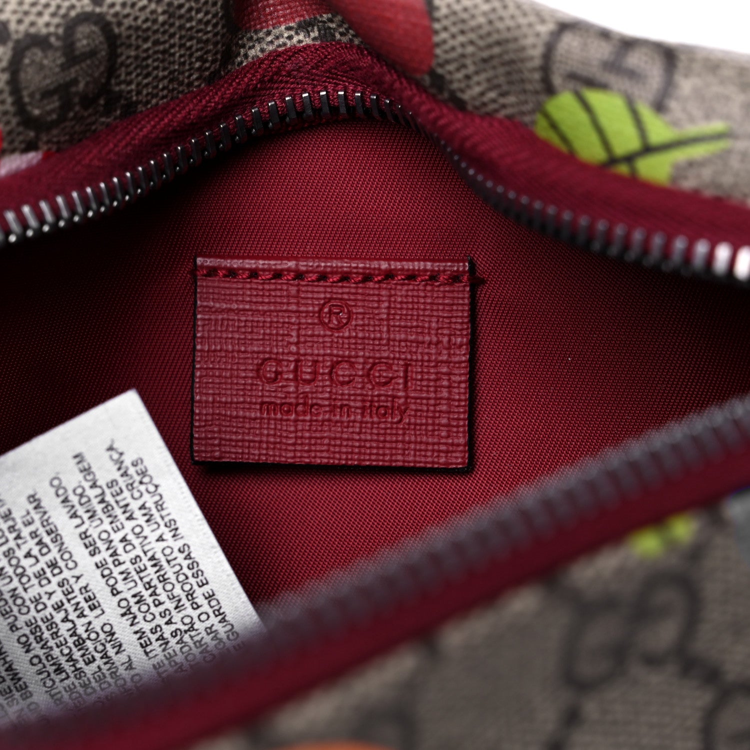 Gucci Soft GG Supreme Monogram Dancing Woodland Childrens Belt Bag Beige Ebony Multicolor 6 of 10