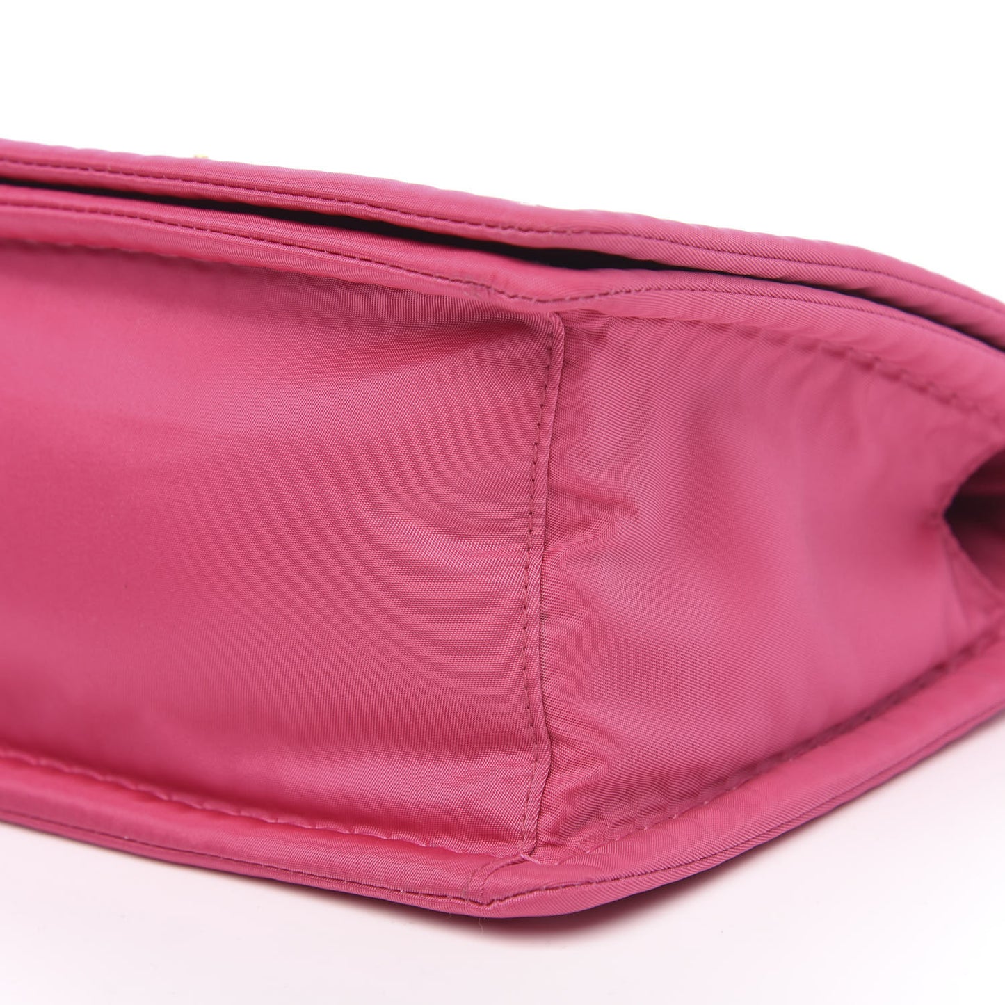Nylon Tessuto Small Chain Shoulder Bag Fuxia