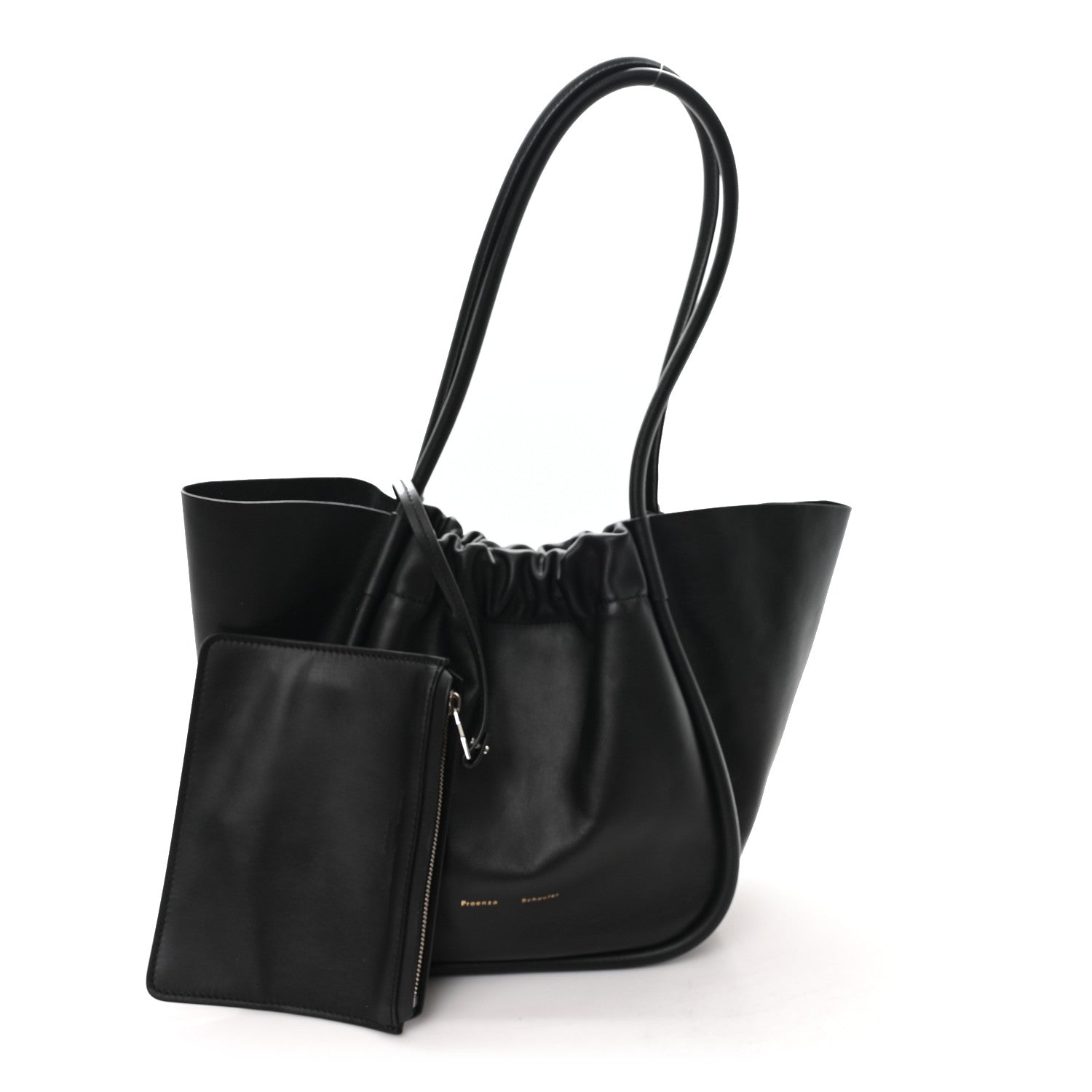 Proenza Schouler Calfskin Large Ruched Tote Black 3 of 10