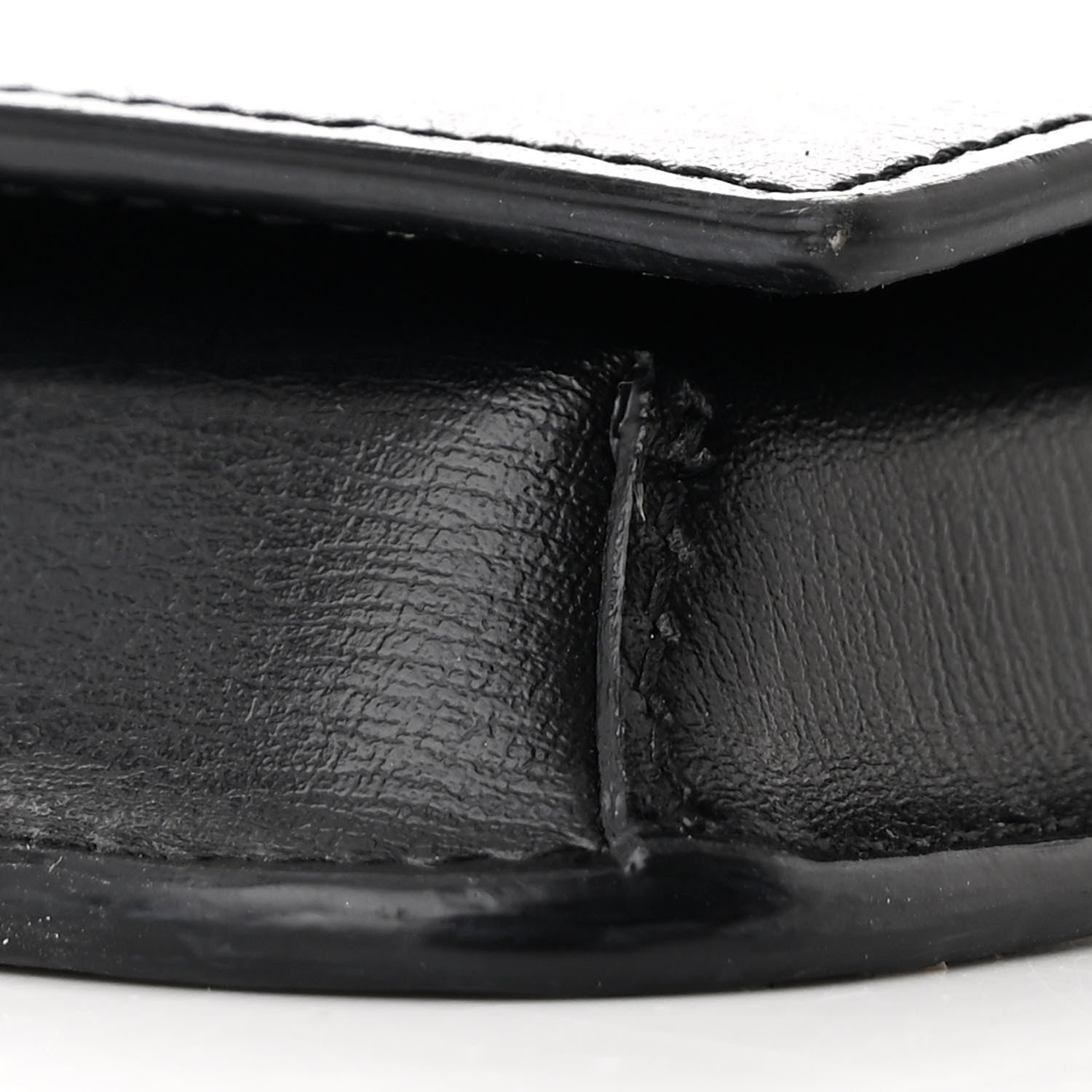 Saint Laurent Grained Calfskin Monogram Phone Holder Crossbody Black 10 of 12