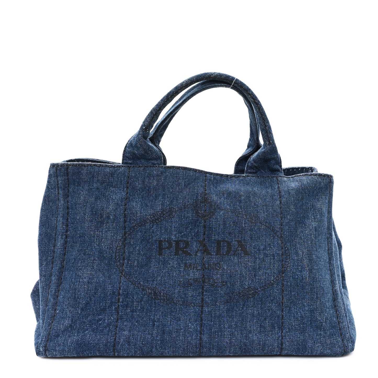 Denim Logo Tote Avio