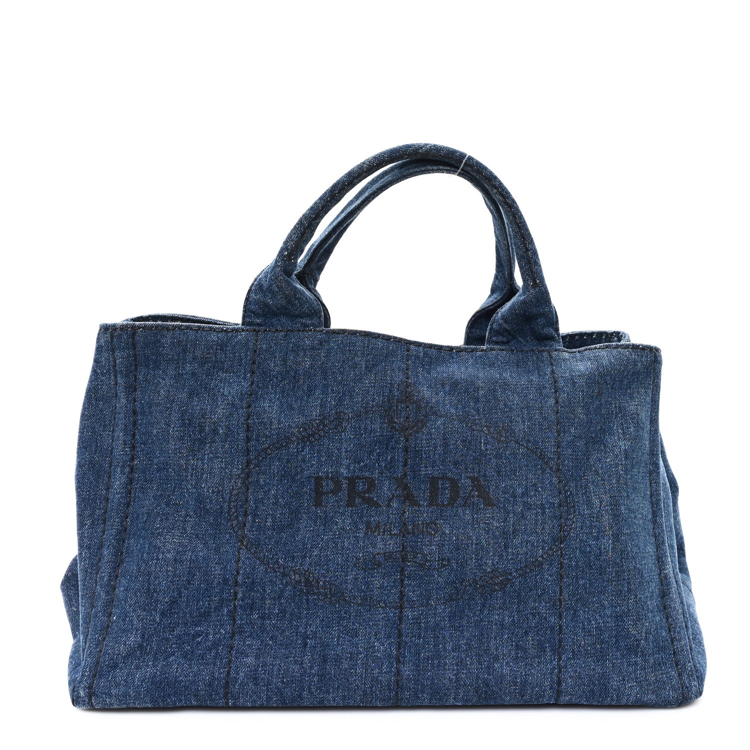 Prada Denim Logo Tote Avio 1 of 12