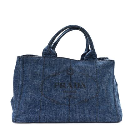 Prada Denim Logo Tote Avio 1 of 12
