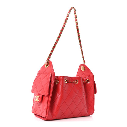 Chanel Caviar Quilted Mini Chanel 25 Handbag Red 3 of 11