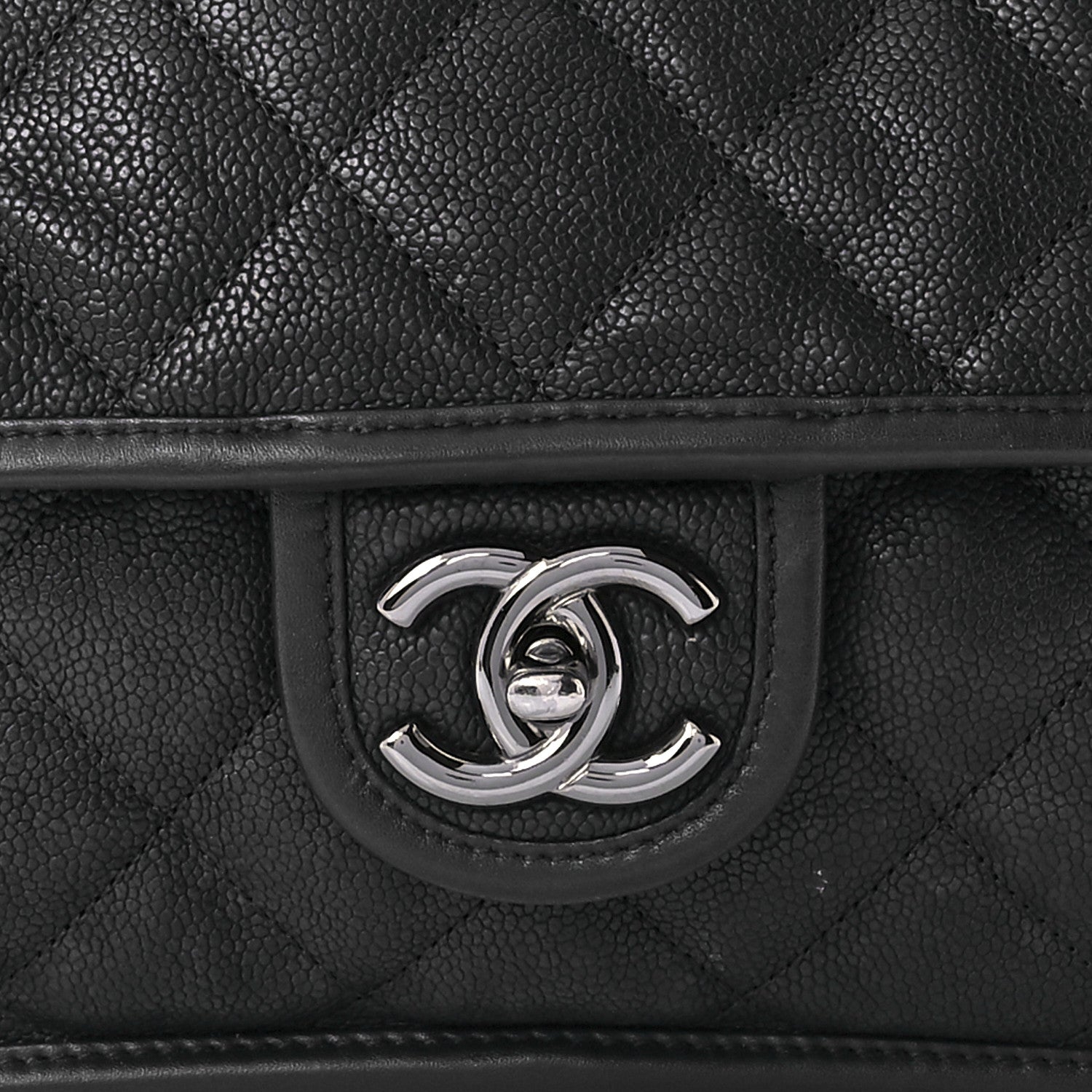 Chanel Caviar Quilted Large French Riviera Flap Black 9 of 12