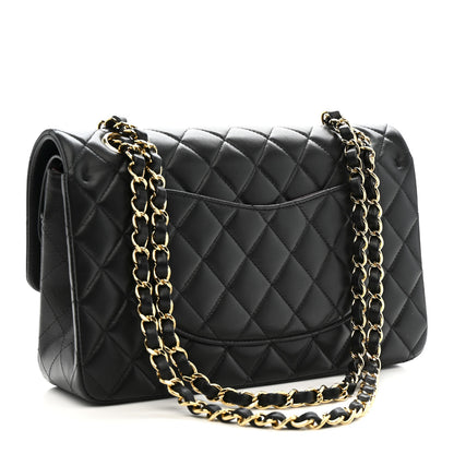 Chanel Lambskin Quilted Medium Double Flap Black 3 of 14