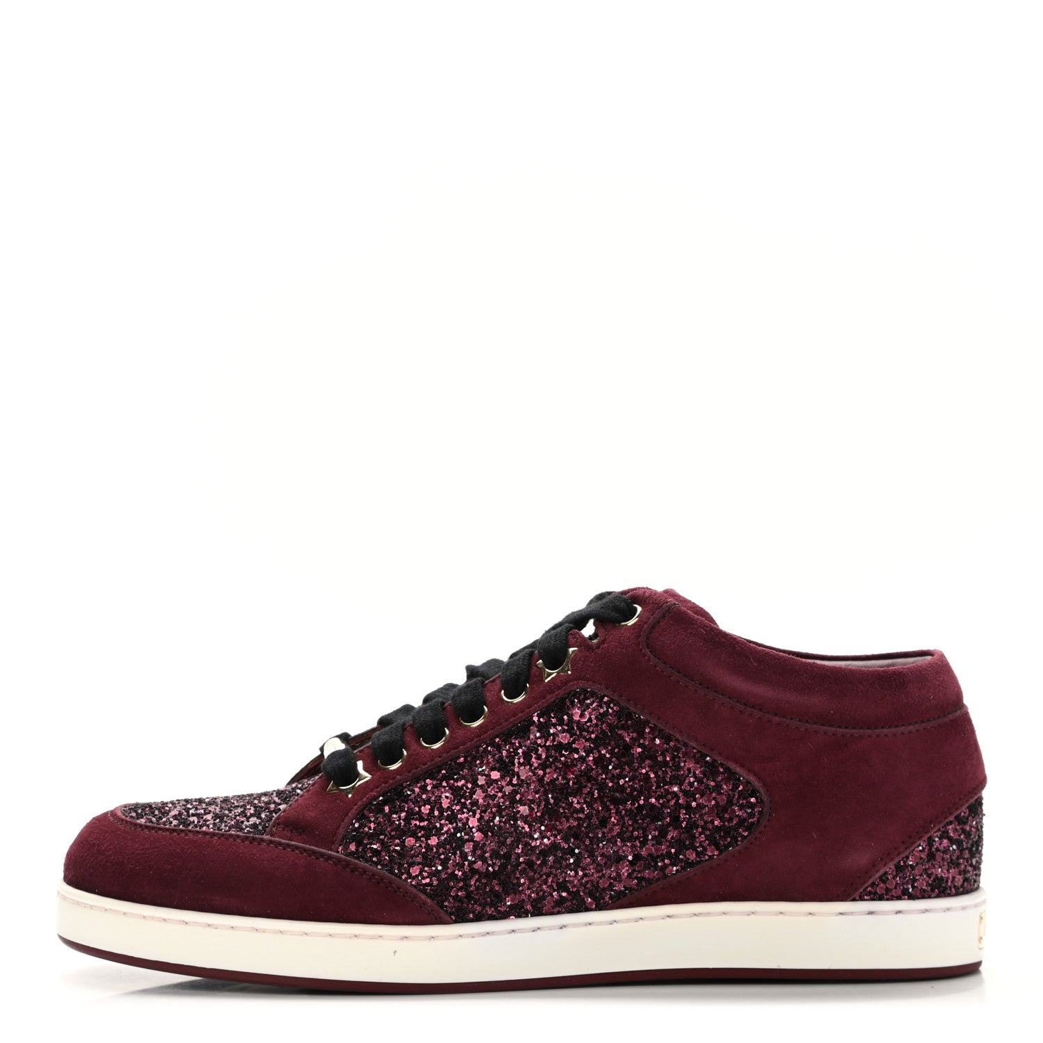 Jimmy Choo Glitter Miami Sneakers 36.5 Vino 1 of 10