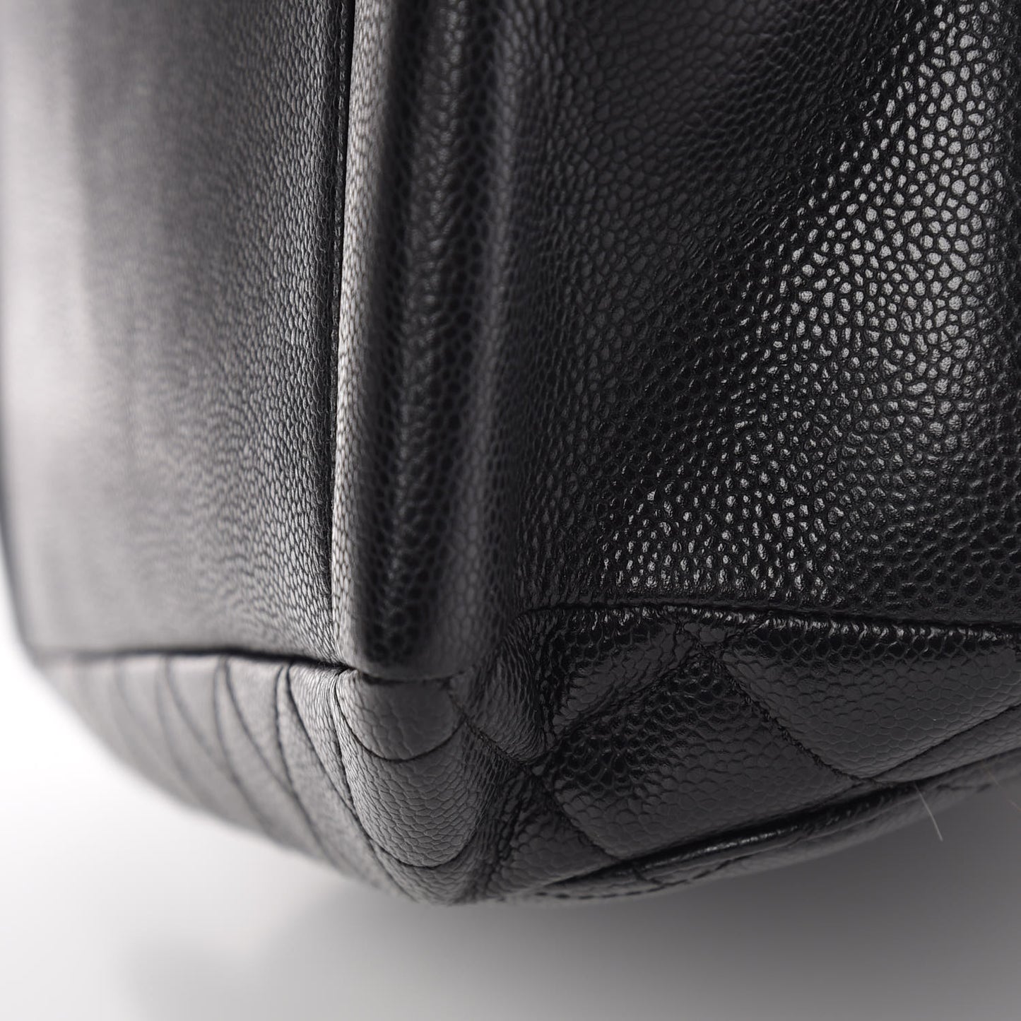 Caviar Quilted Grand Shopping Tote GST Black