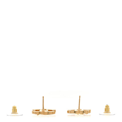 Chanel Crystal CC Earrings Gold 3 of 5