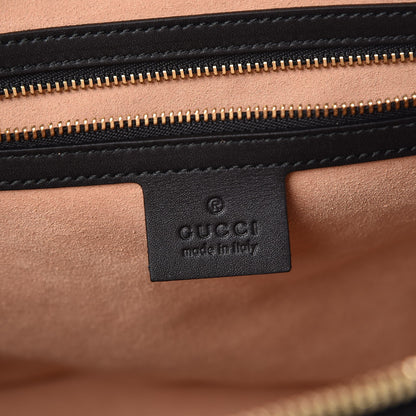 Gucci Suede Patent GG Web Medium Ophidia Top Handle Dome Bag Black 7 of 12