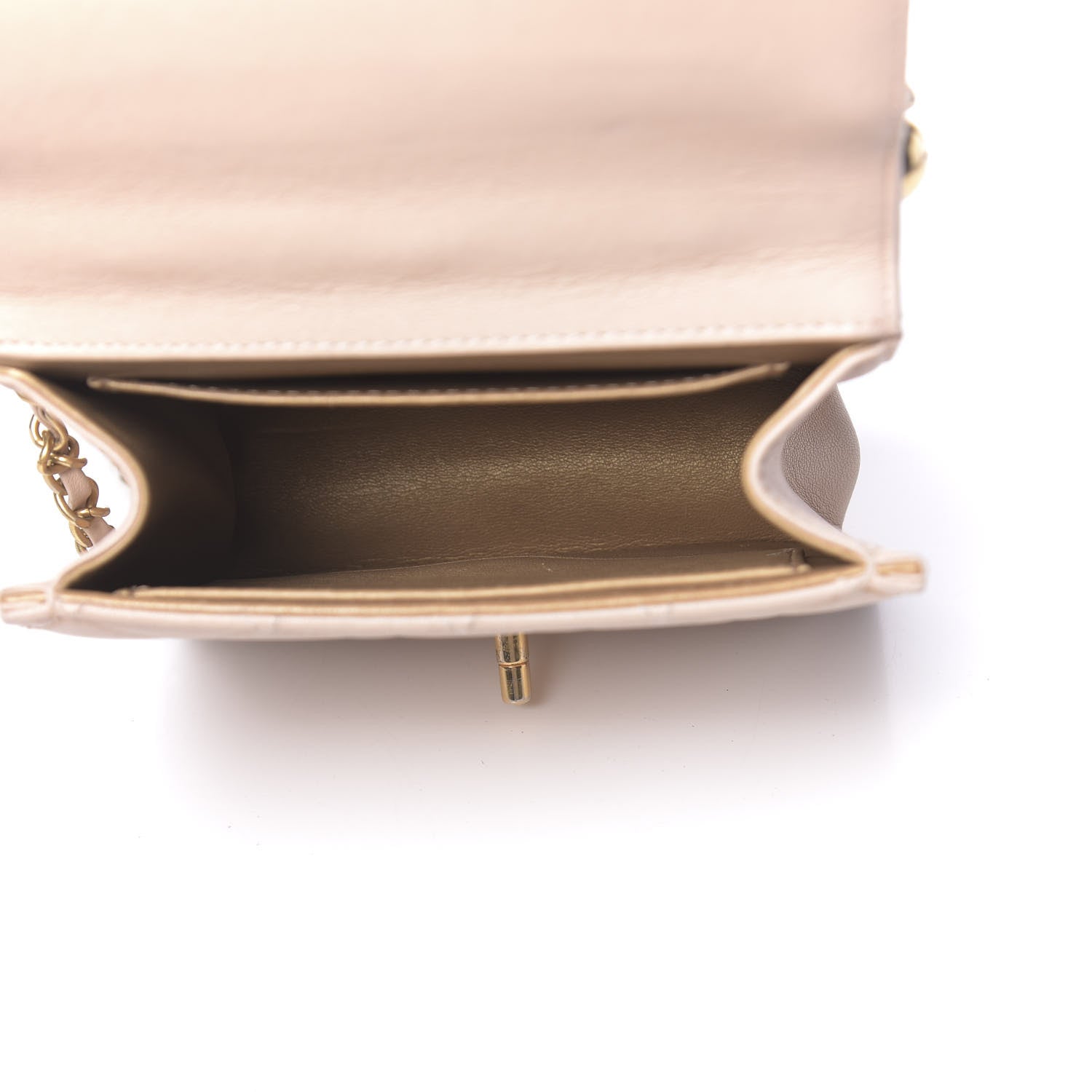 Chanel Lambskin Quilted Chic Pearls Flap Beige 5 of 12
