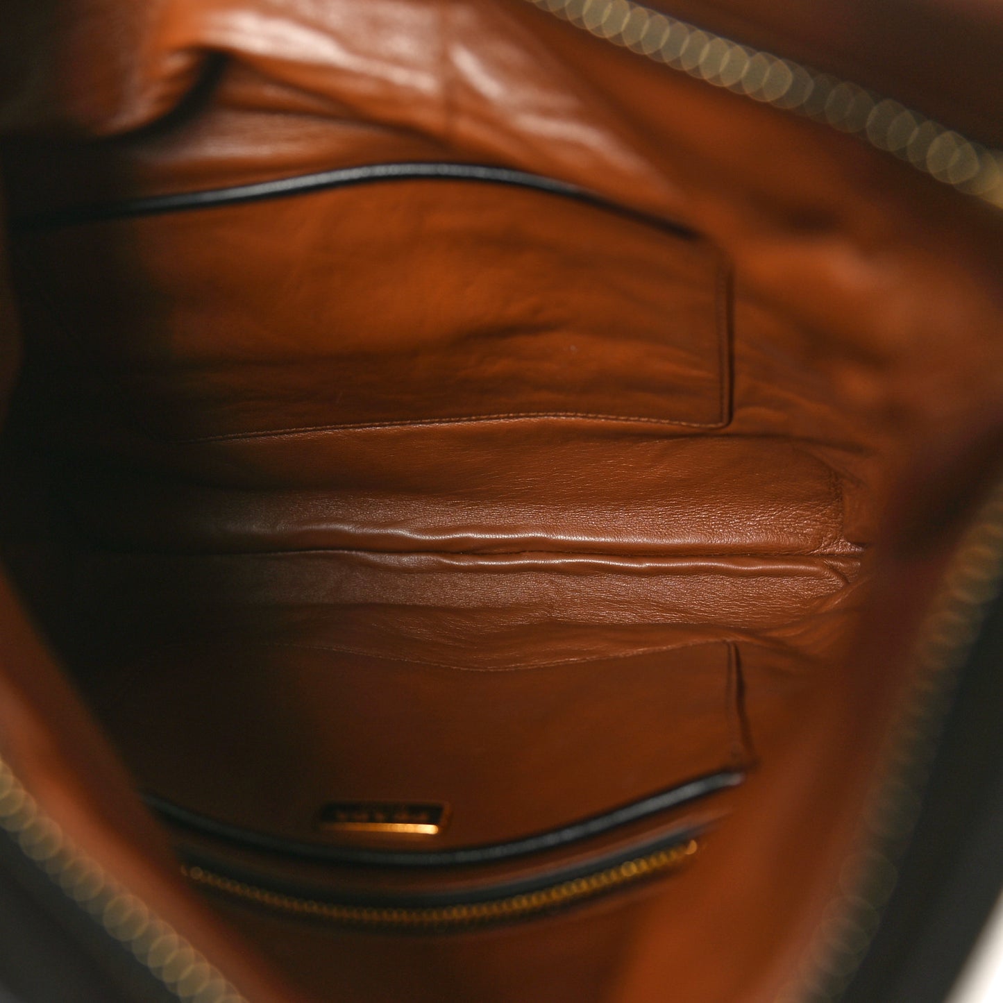 Nappa Fold Over Zip Clutch Cocco Black