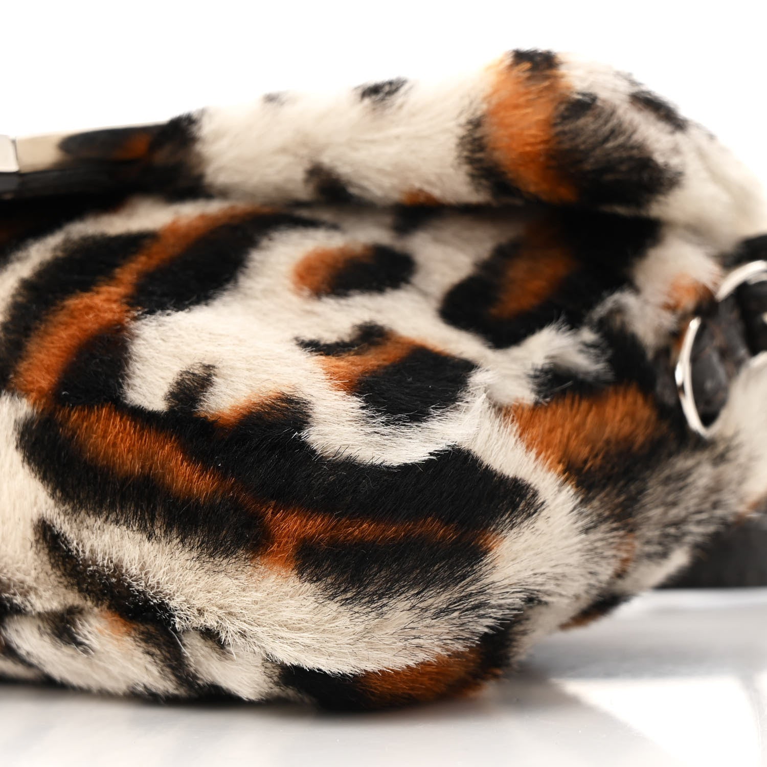Fendi Calf Hair Leopard Print Phone Baguette Moro 10 of 10
