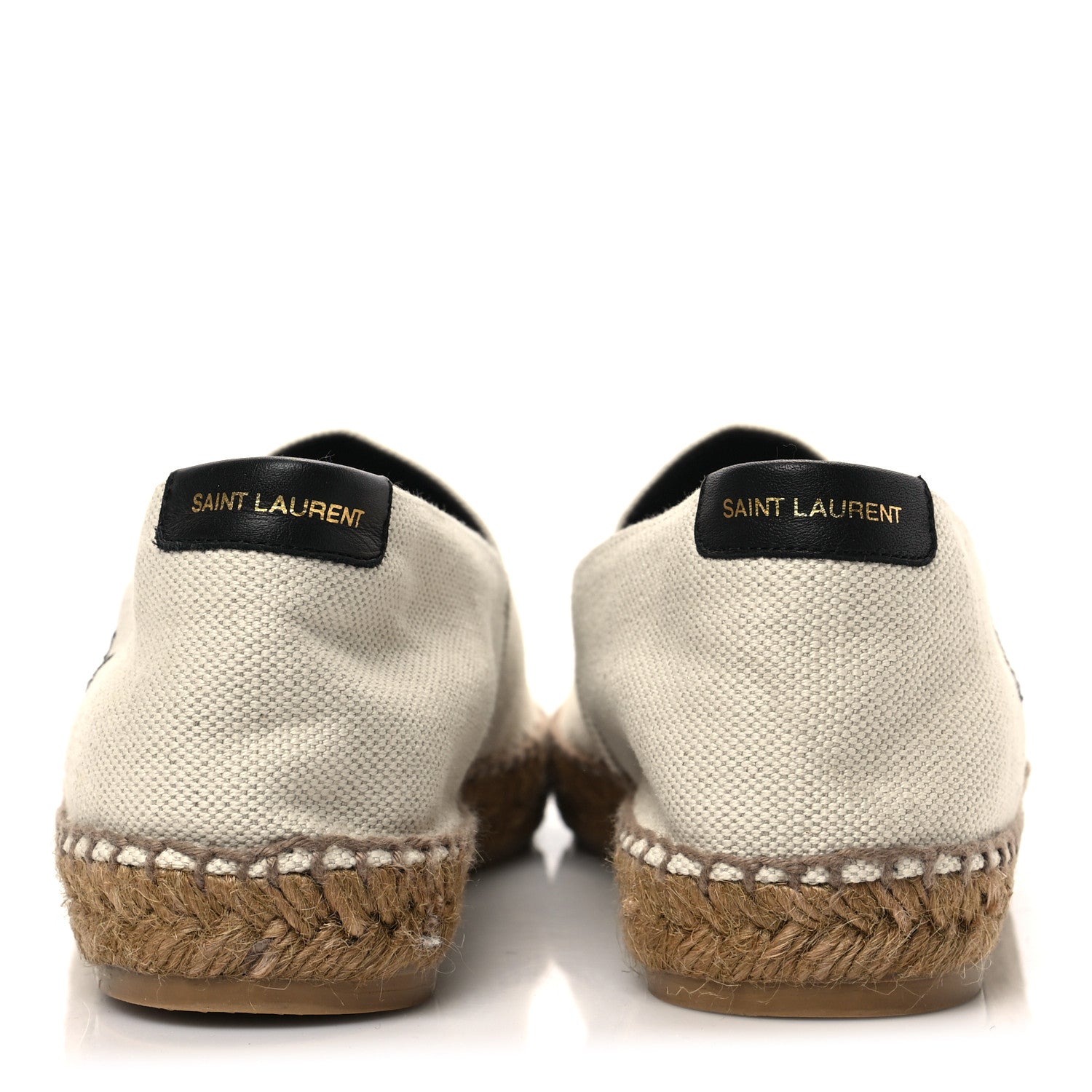 Saint Laurent Canvas Nappa Elba Light Logo Embroidered Espadrilles 39 Ecru 5 of 8