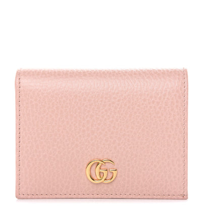 Gucci Dollar Calfskin GG Marmont Card Case Perfect Pink 1 of 8