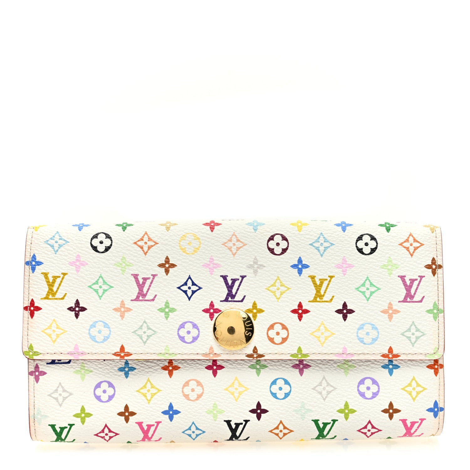 Louis Vuitton Monogram Multicolor Sarah Wallet White Grenade 1 of 7