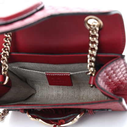 Gucci Soft Microguccissima Mini Emily Chain Shoulder Bag Rosso 6 of 10